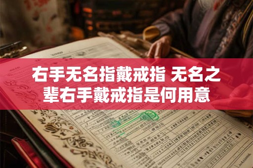 右手无名指戴戒指 无名之辈右手戴戒指是何用意