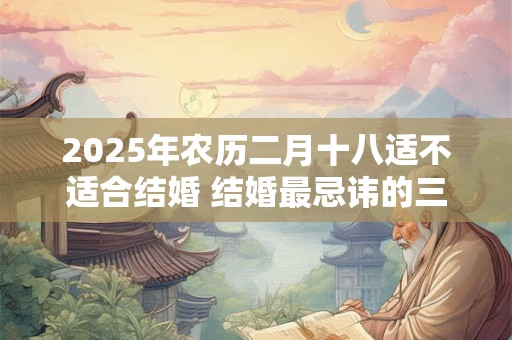 2025年农历二月十八适不适合结婚 结婚最忌讳的三个日子