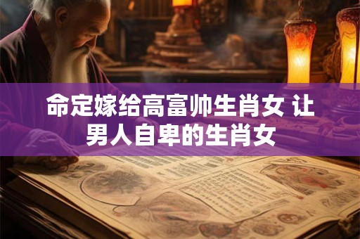 命定嫁给高富帅生肖女 让男人自卑的生肖女