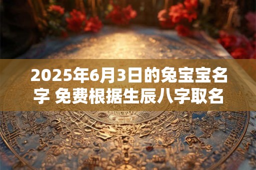 2026年6月3日的兔宝宝名字 免费根据生辰八字取名