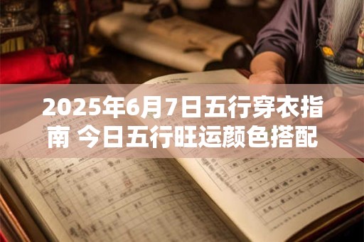 2025年6月7日五行穿衣指南 今日五行旺运颜色搭配