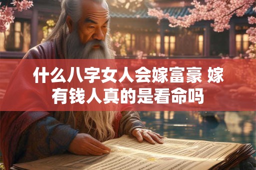 什么八字女人会嫁富豪 嫁有钱人真的是看命吗