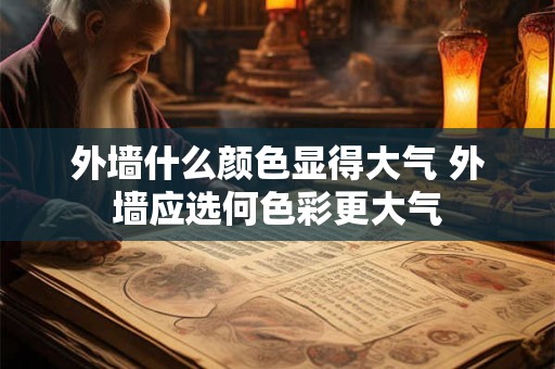 外墙什么颜色显得大气 外墙应选何色彩更大气