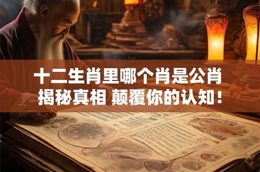 十二生肖里哪个肖是公肖 揭秘真相 颠覆你的认知！