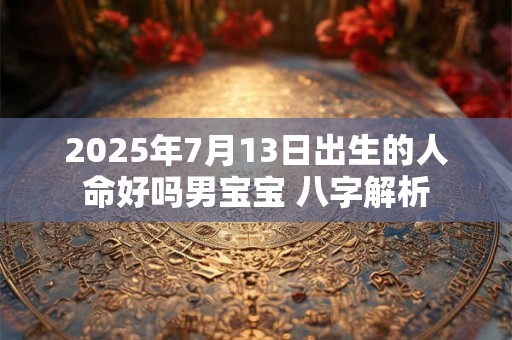 2025年7月13日出生的人命好吗男宝宝 八字解析