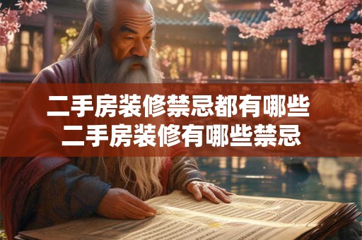 二手房装修禁忌都有哪些 二手房装修有哪些禁忌