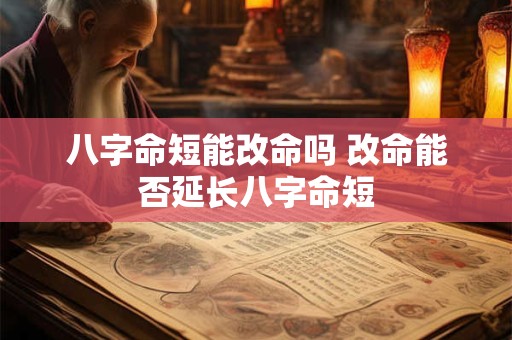 八字命短能改命吗 改命能否延长八字命短