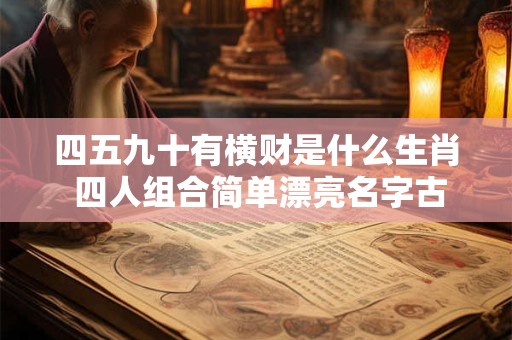 四五九十有横财是什么生肖 四人组合简单漂亮名字古风 四五九十有横财是什么生肖 四人组合简单漂亮名字古风