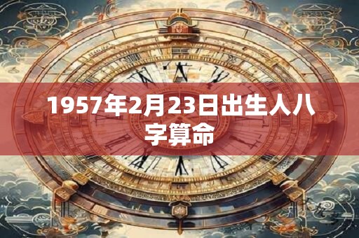 1957年2月23日出生人八字算命 1957年2月23日出生人八字算命
