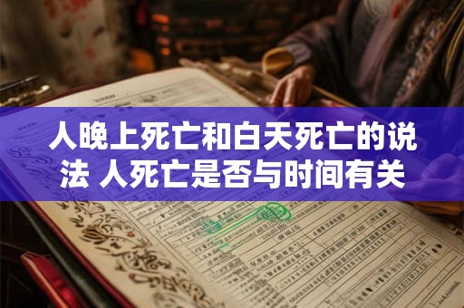 人晚上死亡和白天死亡的说法 人死亡是否与时间有关