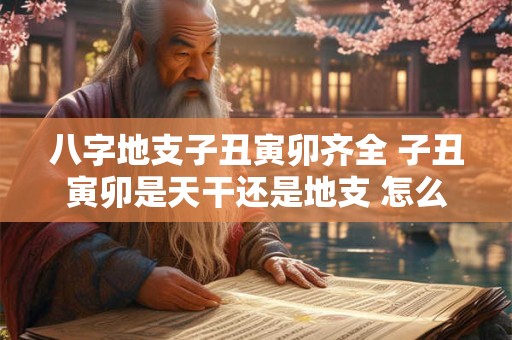 八字地支子丑寅卯齐全 子丑寅卯是天干还是地支 怎么看