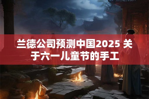 兰德公司预测中国2025 关于六一儿童节的手工