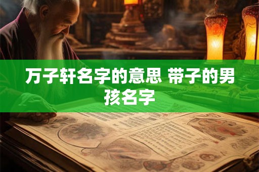 万子轩名字的意思 带子的男孩名字 万子轩名字的意思 带子的男孩名字