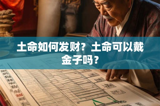土命如何发财?土命可以戴金子吗? 土命如何发财?土命可以戴金子吗?