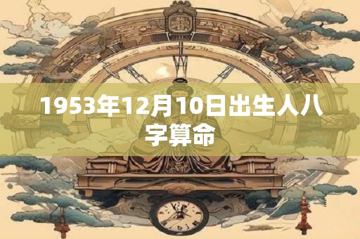 1953年12月10日出生人八字算命