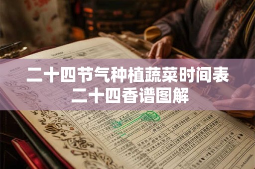 二十四节气种植蔬菜时间表 二十四香谱图解