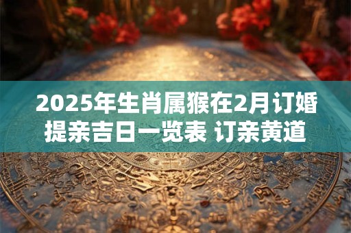 2026年生肖属猴在2月订婚提亲吉日一览表 订亲黄道吉日 2026年生肖属猴在2月订婚提亲吉日一览表 订亲黄道吉日