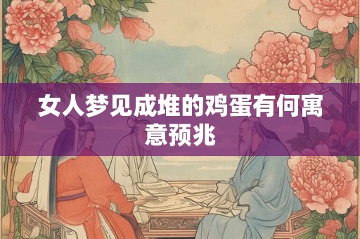 女人梦见成堆的鸡蛋有何寓意预兆