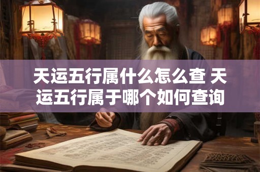 天运五行属什么怎么查 天运五行属于哪个如何查询 天运五行属什么怎么查 天运五行属于哪个如何查询