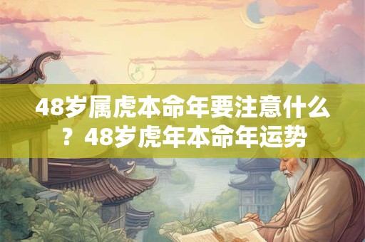 48岁属虎本命年要注意什么？48岁虎年本命年运势