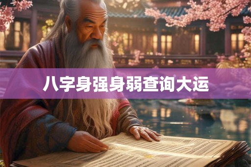八字身强身弱查询大运