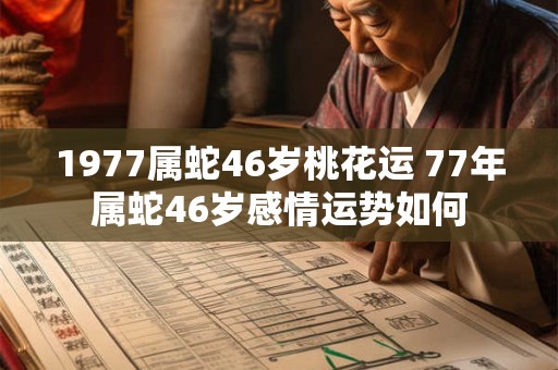 1977属蛇46岁桃花运 77年属蛇46岁感情运势如何