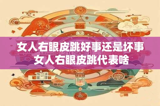 女人右眼皮跳好事还是坏事 女人右眼皮跳代表啥