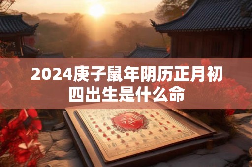 2024庚子鼠年阴历正月初四出生是什么命 2024庚子鼠年阴历正月初四出生是什么命