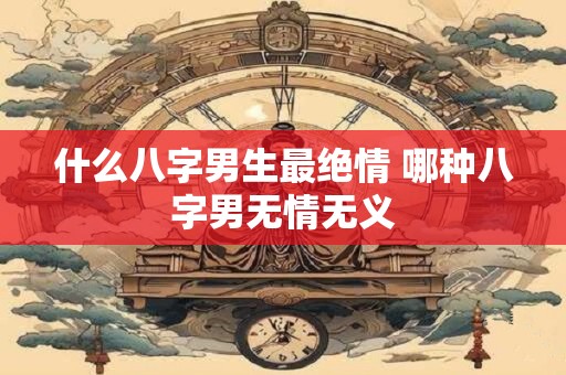 什么八字男生最绝情 哪种八字男无情无义