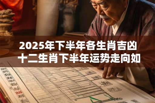 2025年下半年各生肖吉凶 十二生肖下半年运势走向如何