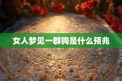 女人梦见一群狗是什么预兆
