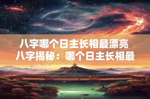 八字哪个日主长相最漂亮 八字揭秘:哪个日主长相最漂亮 八字哪个日主长相最漂亮 八字揭秘:哪个日主长相最漂亮