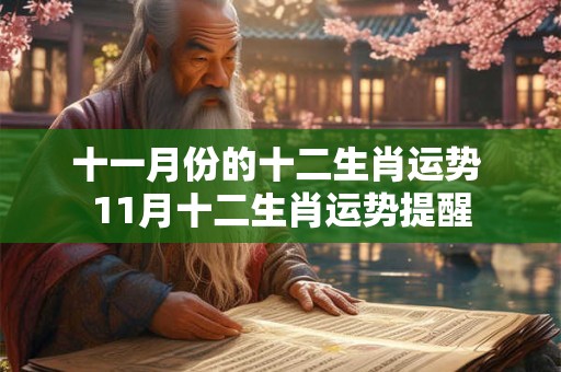 十一月份的十二生肖运势 11月十二生肖运势提醒 十一月份的十二生肖运势 11月十二生肖运势提醒