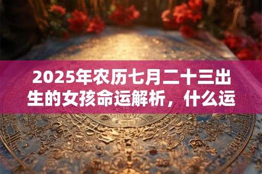 2025年农历七月二十三出生的女孩命运解析，什么运势最旺？
