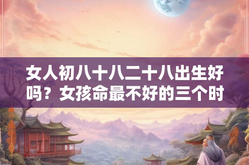 女人初八十八二十八出生好吗？女孩命最不好的三个时辰