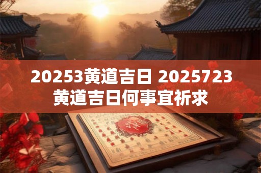 20253黄道吉日 2025723黄道吉日何事宜祈求