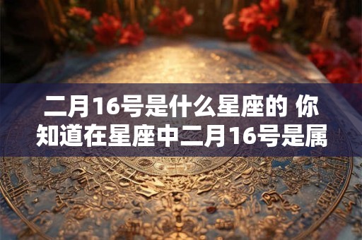 二月16号是什么星座的 你知道在星座中二月16号是属于哪个星座的吗