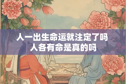 人一出生命运就注定了吗 人各有命是真的吗 人一出生命运就注定了吗 人各有命是真的吗