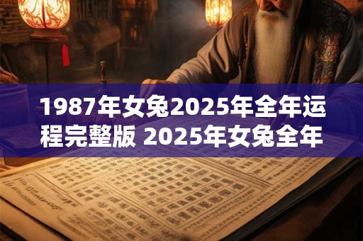 1987年女兔2025年全年运程完整版 2025年女兔全年运程如何