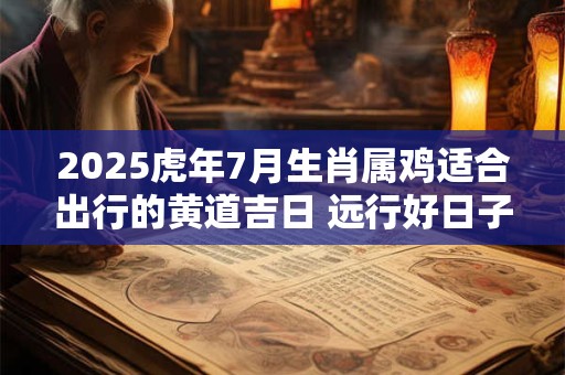2025虎年7月生肖属鸡适合出行的黄道吉日 远行好日子