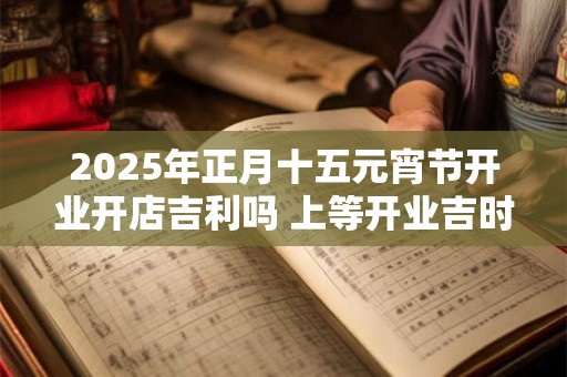 2025年正月十五元宵节开业开店吉利吗 上等开业吉时查询