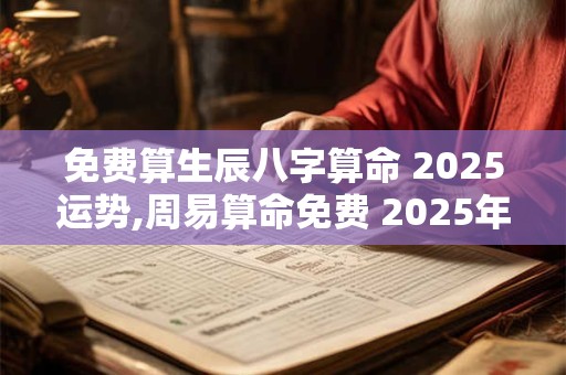 免费算生辰八字算命 2025运势,周易算命免费 2025年运程 免费算生辰八字算命 2025运势,周易算命免费 2025年运程