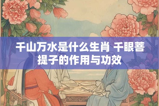 千山万水是什么生肖 千眼菩提子的作用与功效