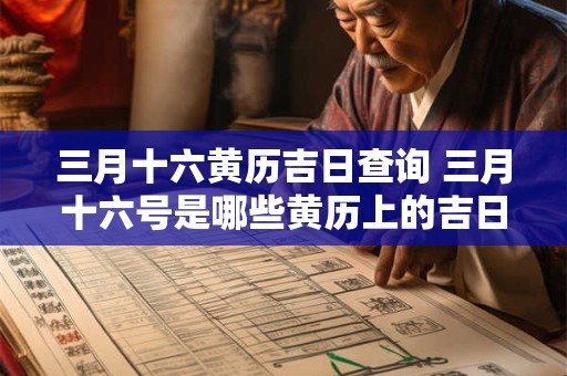 三月十六黄历吉日查询 三月十六号是哪些黄历上的吉日