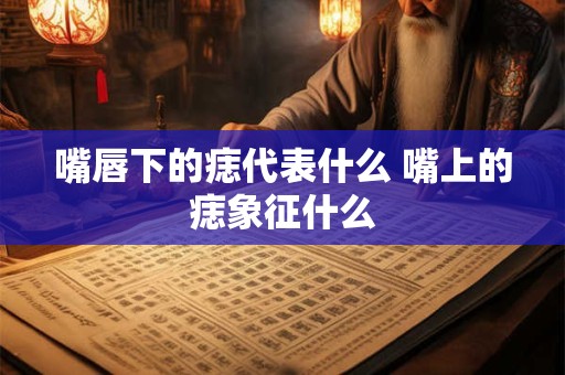 嘴唇下的痣代表什么 嘴上的痣象征什么