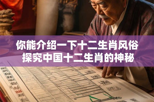 你能介绍一下十二生肖风俗 探究中国十二生肖的神秘风俗