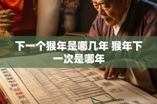 下一个猴年是哪几年 猴年下一次是哪年