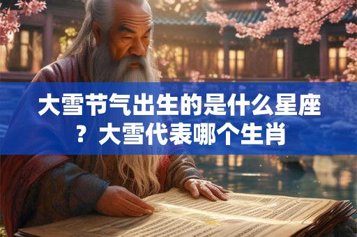 大雪节气出生的是什么星座？大雪代表哪个生肖