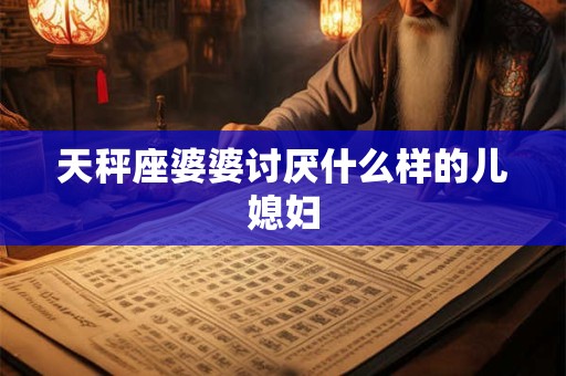 天秤座婆婆讨厌什么样的儿媳妇