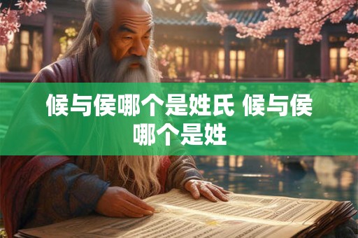 候与侯哪个是姓氏 候与侯哪个是姓